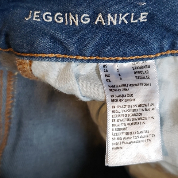 American Eagle Jegging Ankle Sz 2 NWOT Stretch - Picture 6 of 6